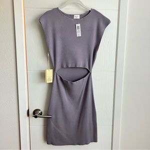 NWT Wilfred Free (Aritzia) knit, cutout mini dress